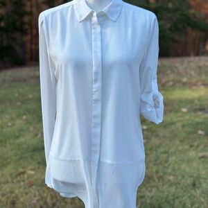 DKNYC Buttondown Blouse Small